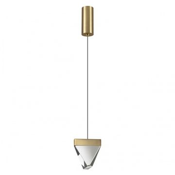 Подвесной светодиодный хрустальный светильник 5W 4000К 6678/5L латунь Ray Odeon Light