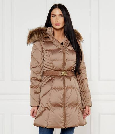 Пуховое пальто NEW OLGA GUESS - коричневый(W4BL40 WEX52)