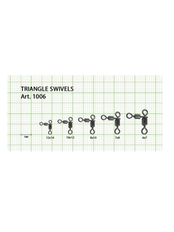 Вертлюжок рыболовный цилиндрический на два направления TRIANGLE SWIVELS 1006 10x12
