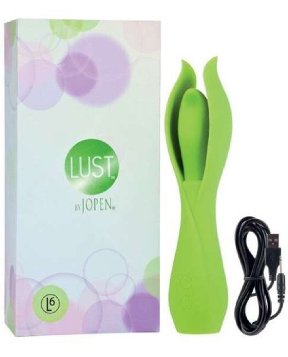 Силиконовый вибратор в виде цветка LUST L6 (10 режимов) (Цвет: салатовый)