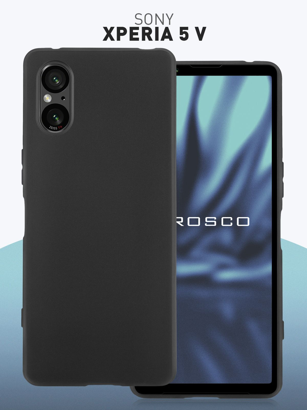 Чехол ROSCO для Sony Xperia 5 V (арт.5(V)-COLOURFUL-BLACK )
