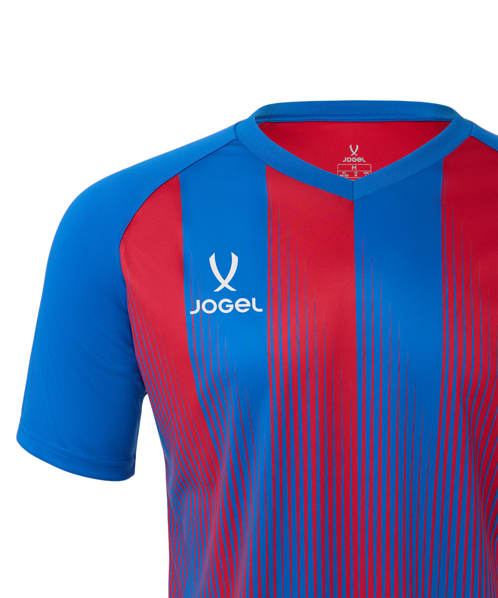 Футболка игровая Jogel Camp Striped Jersey, красный R2/синий Z2
