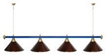 Лампа STARTBILLIARDS 4 пл. (плафоны золотые,штанга хром,фурнитура золото)