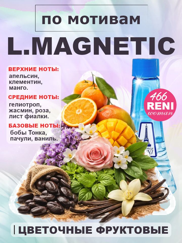 Фото товара L. Magnetic / Магнетик женские духи RENI №466, флакон 100мл