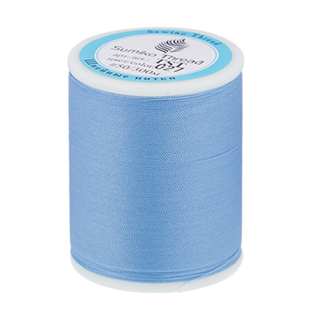 Нитки для трикотажных тканей SumikoThread 300 м, (328 ярд), 027 голубой