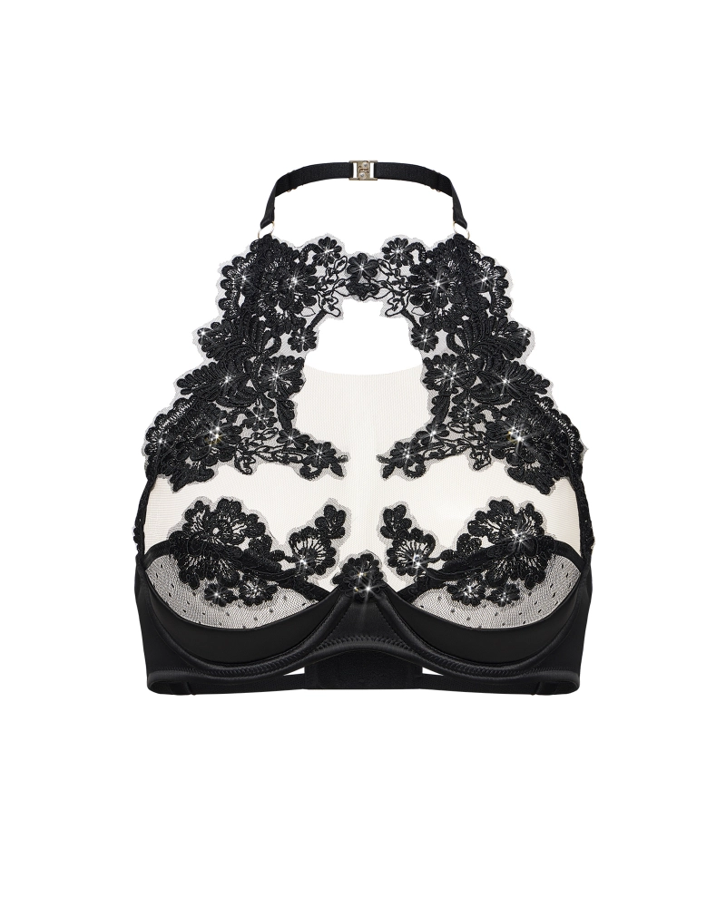 топ Kiara black crystal черный