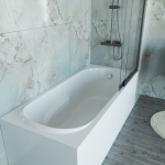 Ванна акриловая Vincea VBT-2A170-LG с ножками 1700*750*480, пристенная, цвет белый