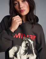 Женское худи EMINEM темно-серого цвета - BERSHKA