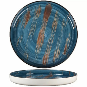 Тарелка с бортом Texture Dark Blue Lines 28 см