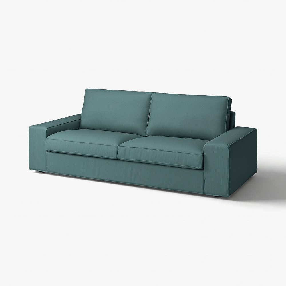 IKEA KIVIK  (ИКЕА КИВИК)  -  Чехол на 3-местный диван - Келинге серо-бирюзовый
