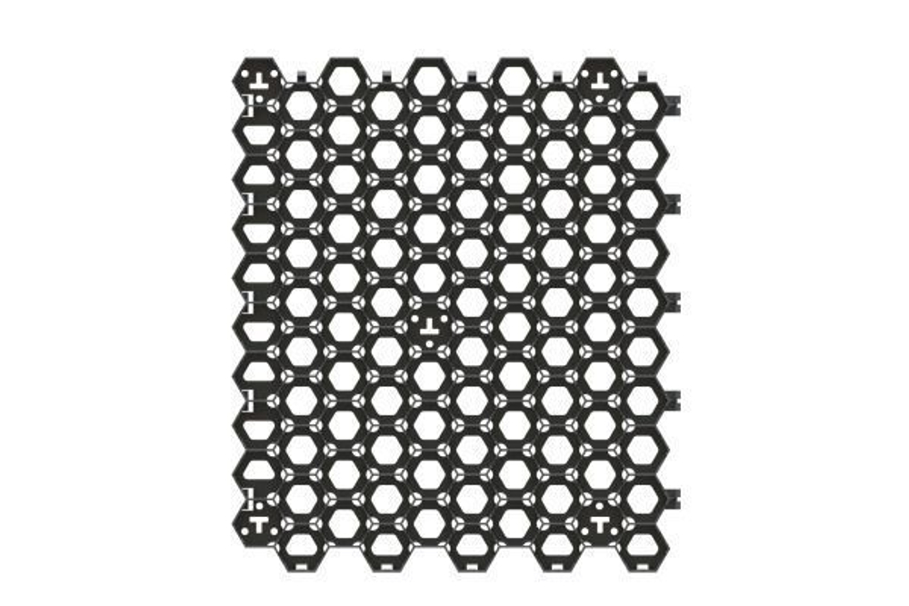 Решетка газонная пластиковая черная "Hexarm" (гексарм)