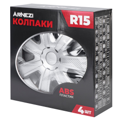 Колпаки R15 Hadar 4шт (серебристые) ABS-пластик ARNEZI A0702012