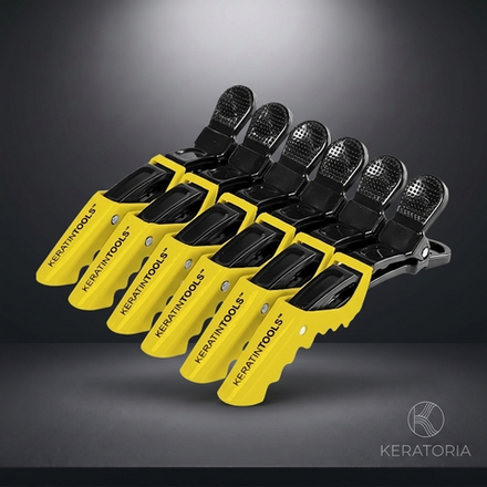 Зажимы пластиковые «крокодил» Keratin Tools, 6 шт.