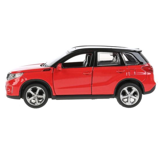 Машина металл SUZUKI VITARA 12 см, двери, багаж, инерц, красн с черным, кор. Технопарк