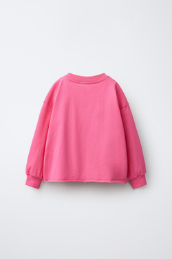 ZARA - FRUIT OF THE LOOM™ ФУТБОЛКА С ПРИНТОМ, НЕОНОВЫЙ РОЗОВЫЙ