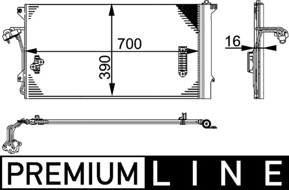 MAHLE - AC659000P-MAH - Condenser, air conditioning