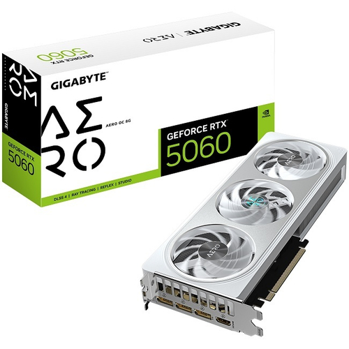 Видеокарта GIGABYTE GeForce RTX 5060 AERO OC 8GB (GV-N5060AERO OC-8GD)