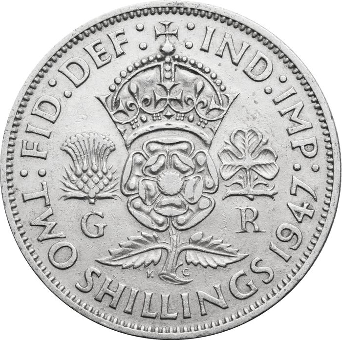 2 шиллинга (флорин) 1947 Великобритания