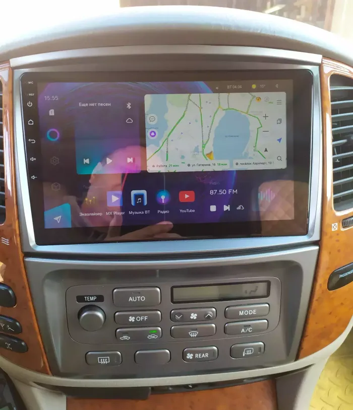 Магнитола для Toyota Land Cruiser 100, Lexus LX470 2002-2007 (экран климата снизу) - Teyes CC3 Android 10, Быстрая, CarPlay, SIM-слот