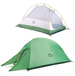 Палатка Naturehike Cloud Up 1-местная, алюминиевый каркас, сверхлегкая, зеленая, NH18T010-T-TBGR