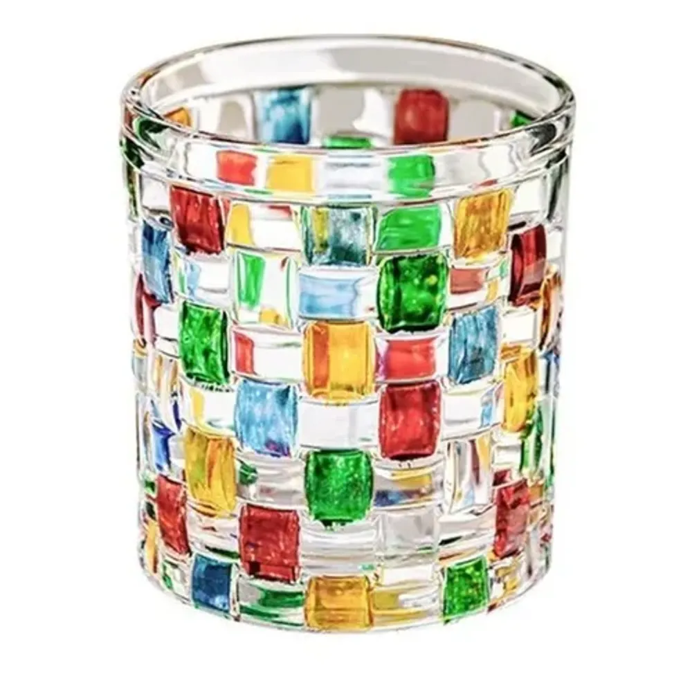 Стакан Олд Фэшн 280 мл Mosaic Square декор d 8 см h9 см "UTOPIA" P.L.- Barbossa [6]