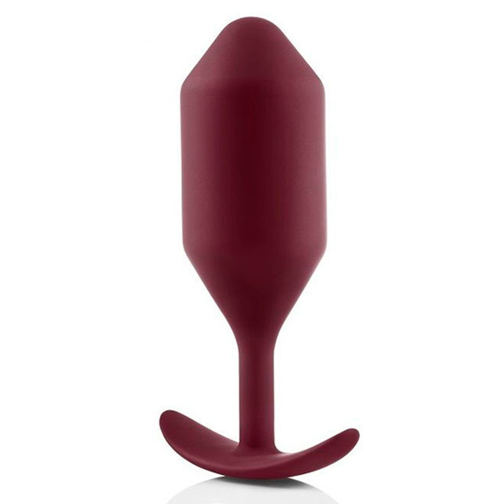 Бордовая пробка для ношения 14см b-Vibe Snug Plug 5 BV-013-DRD
