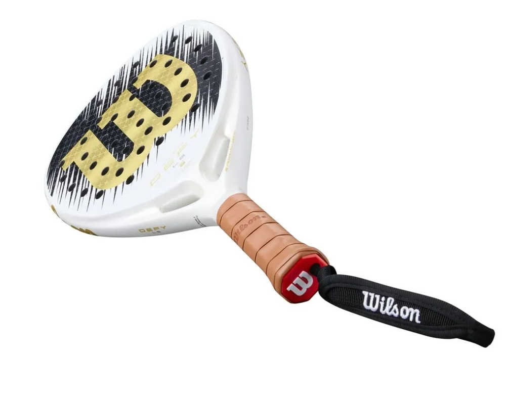 Ракетка для падел тенниса Wilson Defy LS V1 SE Padel - white/gold