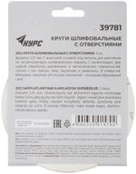 39781 Круги шлифовальные с отверстиями (липучка), алюминий-оксидные, 125мм, 5 шт. Р36