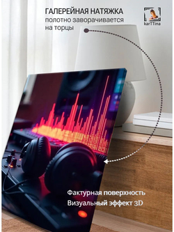 Картина "Звуковая волна",на стену 50х70см 1шт.