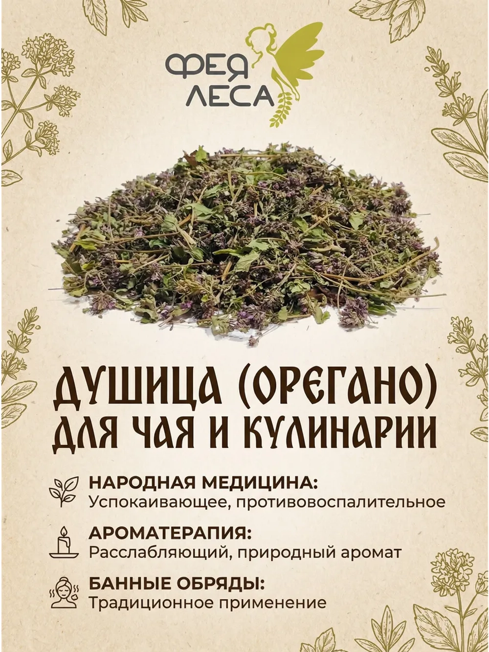 Душица (орегано) соцветия ботанический декор и сухоцветы