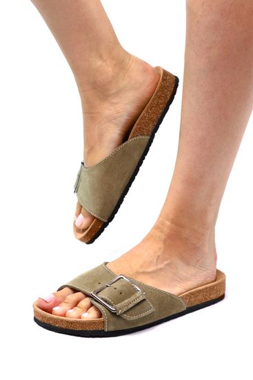 «Emma» | Женские сандалии ( оливковый)