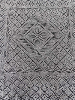 Оренбургский пуховый платок-паутинка А100-01 белый отбеленный