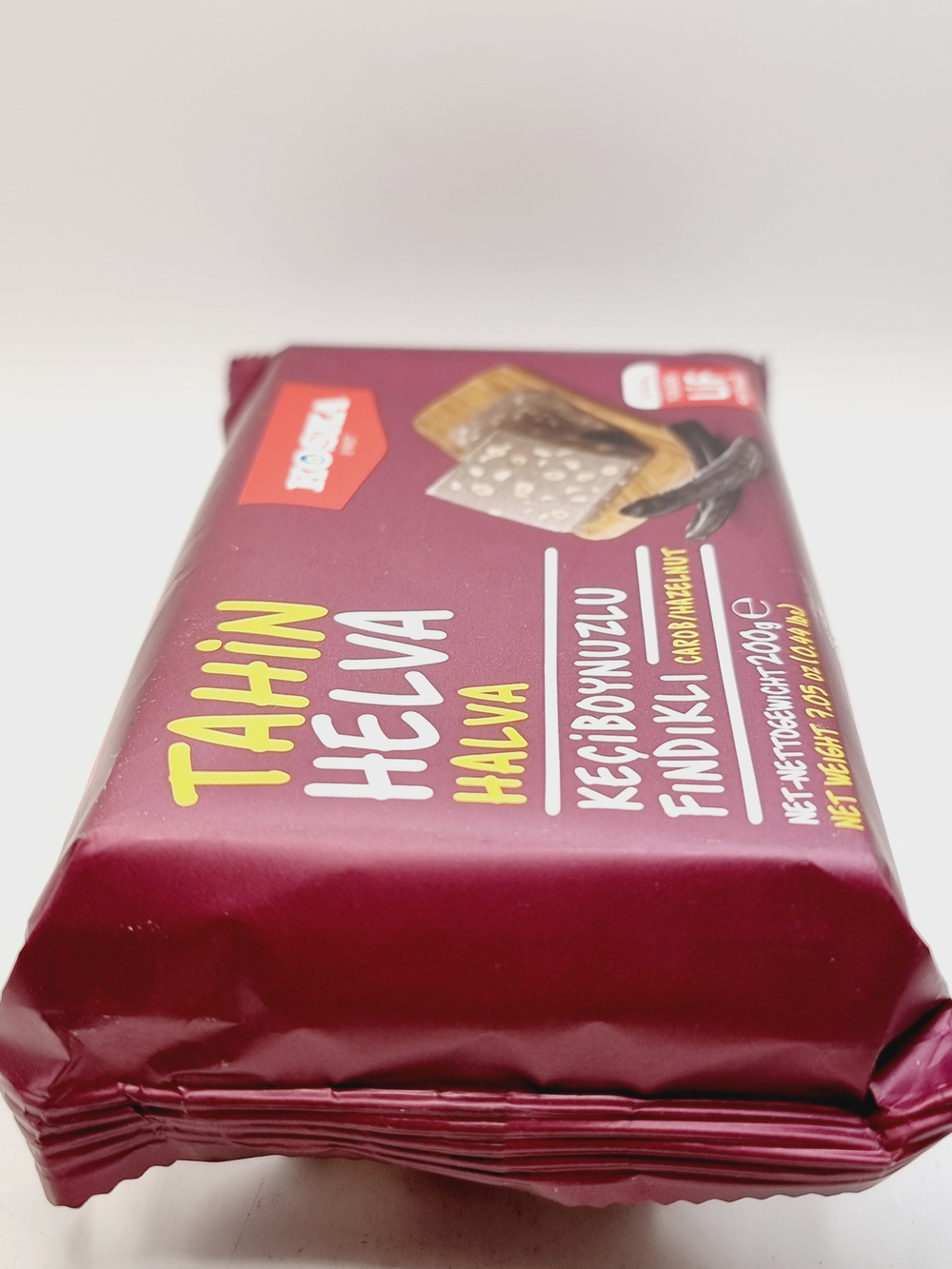 Tahin Halva Carob Fendikli KOSKA (Кунжутная халва с рожковым деревом и фундуком , 200 г (Турция)