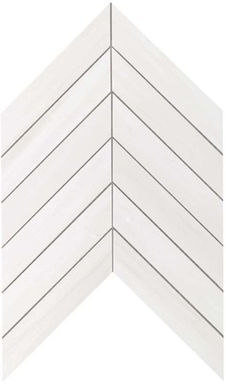 Мозаика Настенная Marvel Stone Chevron Bianco Dolomite Wall