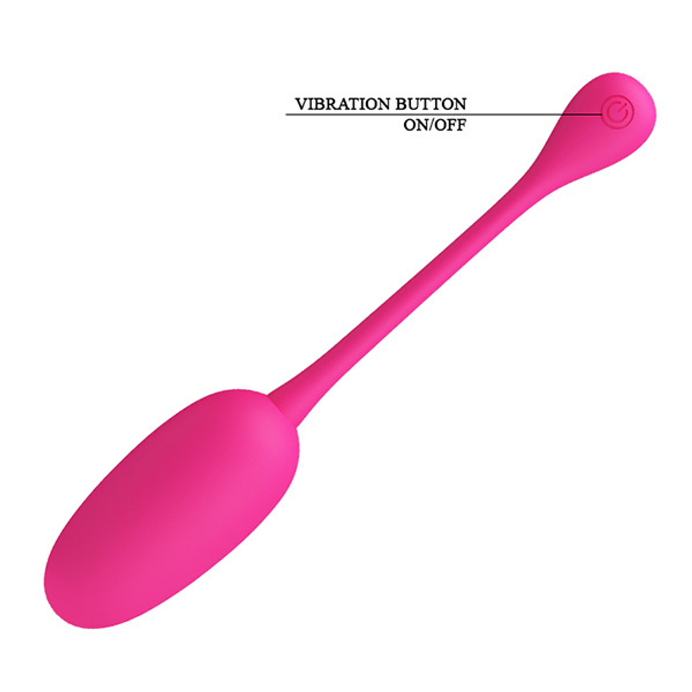 Розовое перезаряжаемое виброяйцо 18,6см Pretty Love Knucker BI-014786