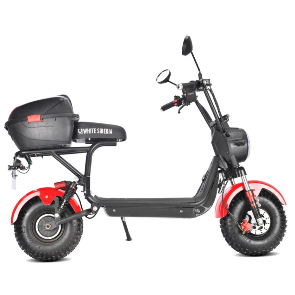 Электроскутер CityCoco WHITE SIBERIA MINI R 2.0 1200W (2022) RED