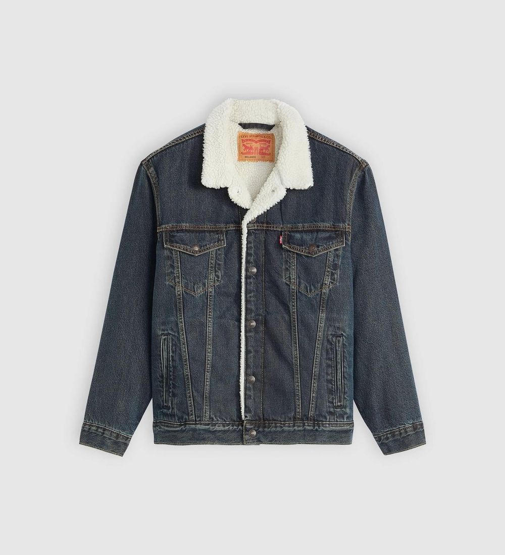 Куртка джинсовая утепленная мужская LEVI'S RELAXED FIT SHERPA TRKR NIGHT SHADOWS SH