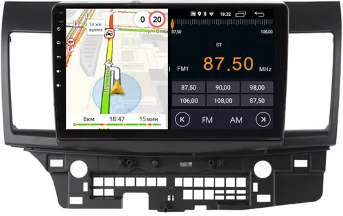 Магнитола для Mitsubishi Lancer X 2007-2016 - Parafar PF970LUX1FHD на Android 13, CarPlay, 4G SIM-слот