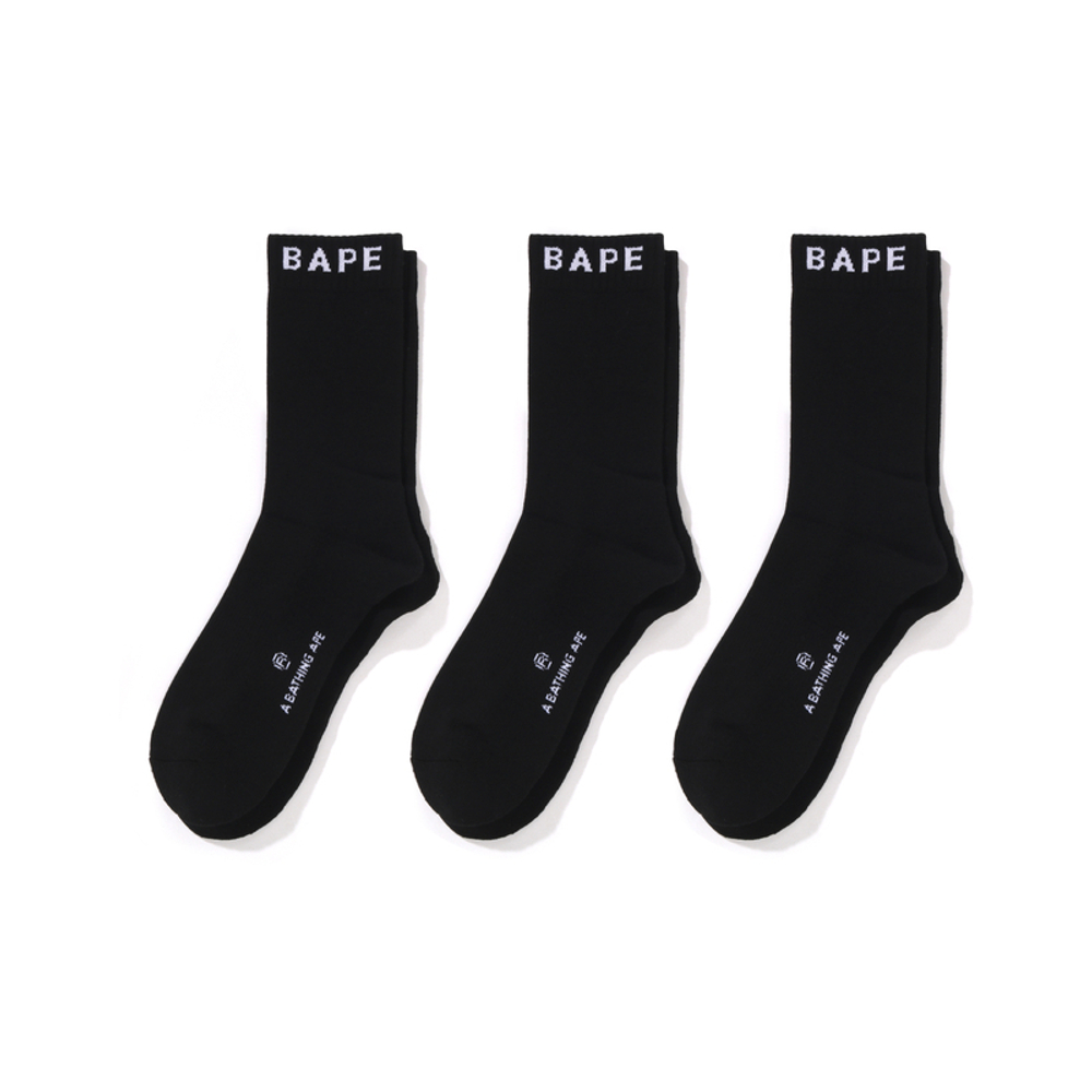 A Bathing Ape Bathing Ape Crew Носки черный