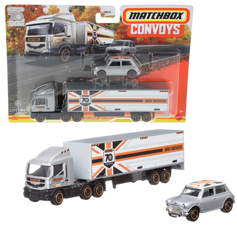 Matchbox - Транспортное средство MBX Cabover + автомобиль HLM83 / артикул   GBK70 HLM83  / GTIN 887961716740