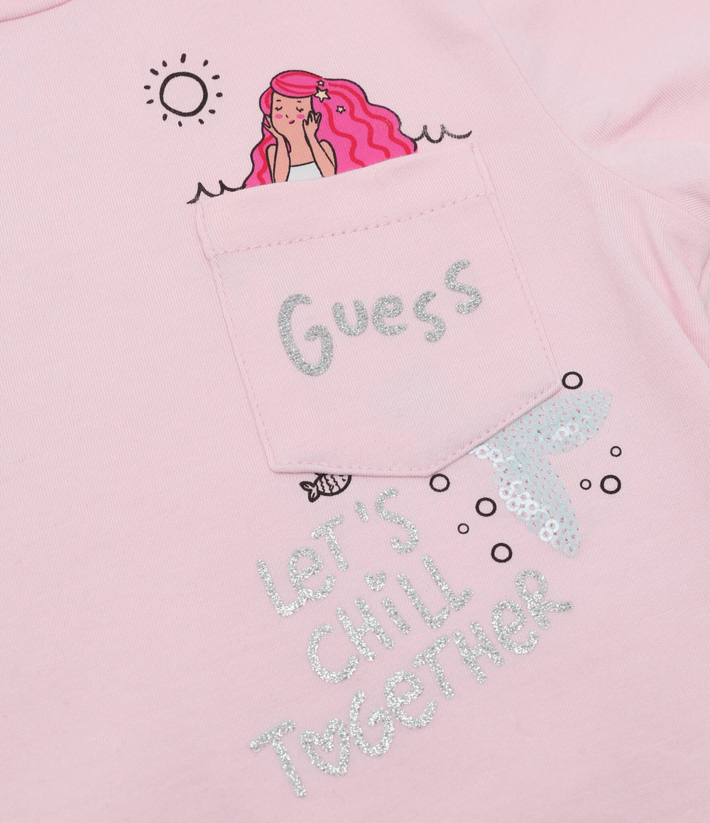 Футболка Guess - розовый(K4GI19 K6YW4)