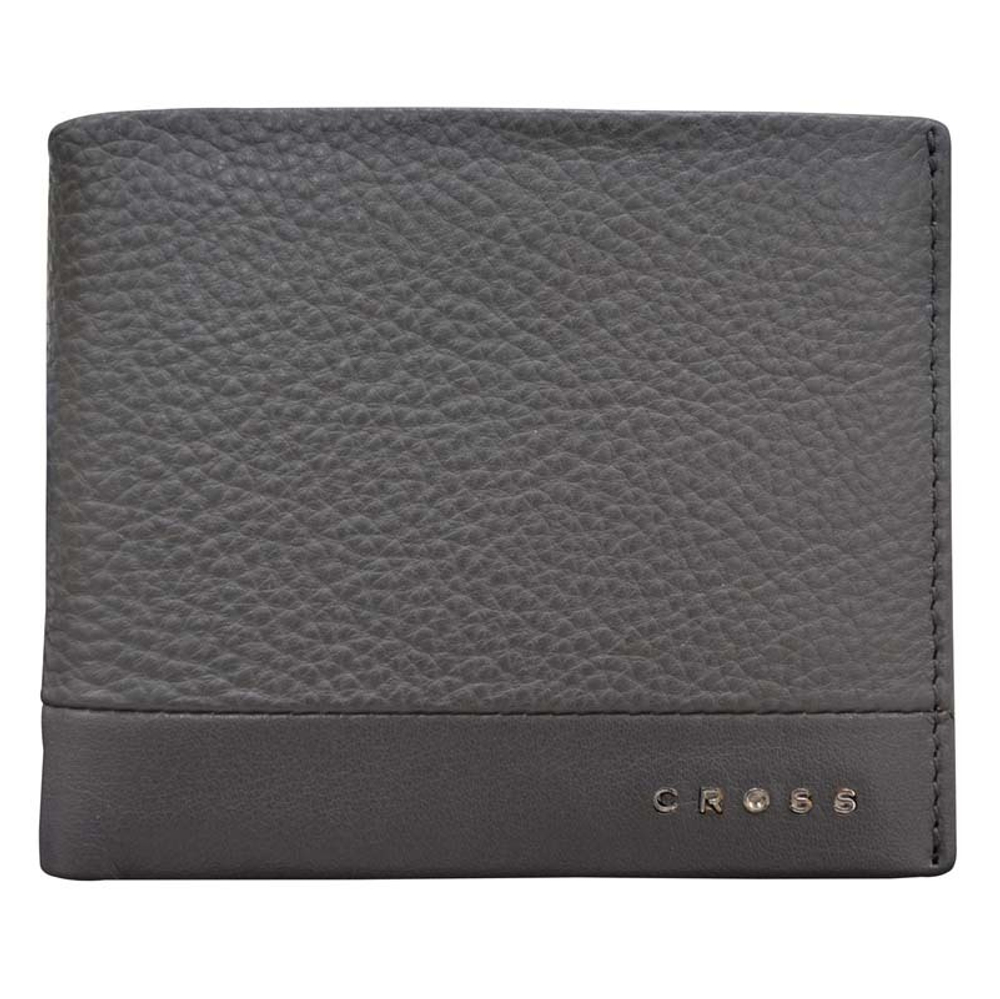 Кошелёк, Cross Nueva FV, кожа наппа, фактурная, серый, 8 х 1,5 х 10,5 см