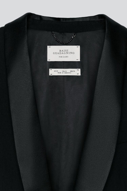 ZARA X BAISI GUADAGNINO БЛЕЙЗЕР СВОБОДНОГО КРОЯ, ЧЕРНЫЙ