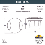 Тротуарный светильник Fumagalli CECI 3F2.000.000.LXD1L