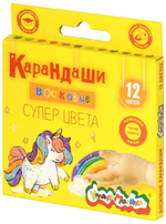Карандаши восковые 12 цв. круглые 8 мм "Классика+Неон" (Каляка-Маляка)