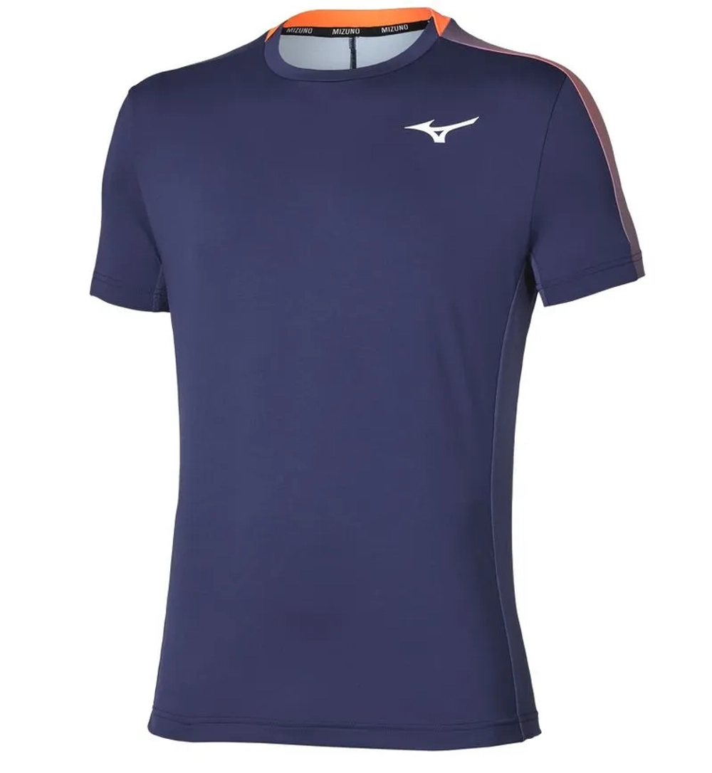 Теннисная футболка Mizuno Tennis Short-Sleeve - beacon blue