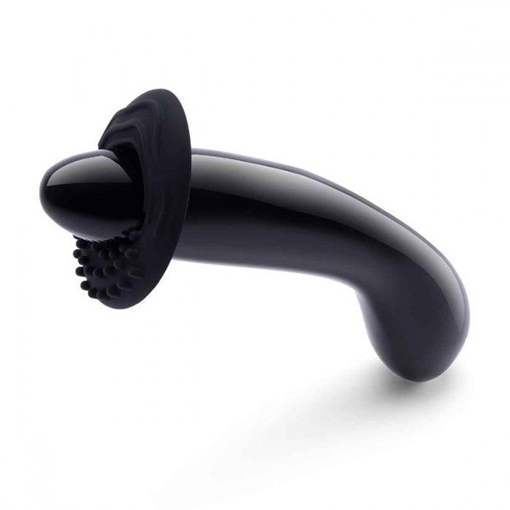 Массажер для G-точки из черного обсидиана Le Wand Crystal G-Wand