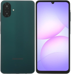 Смартфон Samsung SM-A075F Galaxy A07 128Gb 4Gb зеленый моноблок 3G 4G 2Sim 6.7" 720x1600 Android 15 50Mpix 802.11 a/b/g/n/ac GPS GSM900/1800 GSM1900 Protect microSD max2048Gb