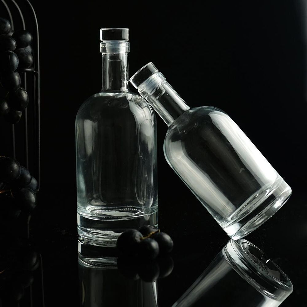 Бутылка графин 0,375 л "Bottle" стекло со стекл. пробкой крышкой d 7,7 см h19 см P.L.