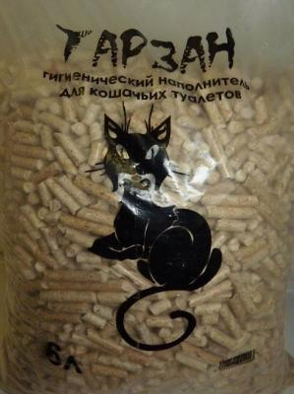 Наполнитель древесный Тарзан для кошачьего туалета, 6 л